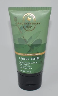 1 BATH & BODY WORKS STRESS RELIEF EUCALYPTUS SPEARMINT CREAM HAND LOTION TRAVEL - Image 1 of 4
