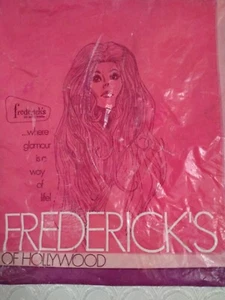Very Rare Vintage Fredericks Of Hollywood Plastic Shopping Bag With Drawstring - Picture 1 of 13