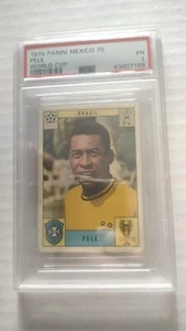 1970 Panini World Cup Mexico 70 Green Back Pelè Brasile PSA 1 - Foto 1 di 2