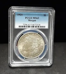 1921 Morgan Silver Dollar- PCGS MS63- Vam 41B Pitted Reverse!  Die Polish-  2438 - Picture 1 of 3