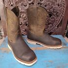 Thorogood 804-4331 Men's  Square Steel Toe Pull On Western Work Boots Size 11.5D