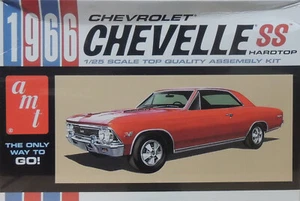1966 CHEVROLET SS396 CHEVELLE AMT 1:25 SCALE PLASTIC MODEL CAR KIT - Picture 1 of 4