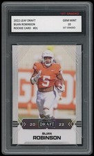 BIJAN ROBINSON 2022 LEAF DRAFT 1ST GRADED 10 ROOKIE CARD RC XRC TEXAS LONGHORNS