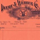 Scarce 1906 John Deere / Deere & Webber Letterhead - #30 1/2 Reindeer Bob Sled