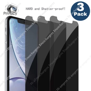 3Pack Privacy Tempered Glass Screen Protector For iPhone 14 13 12 11 Pro Max XS - Picture 1 of 12