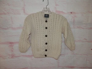 NEW Aran Woollen Mills Knitted Sweater Kids 100% Merino Wool Large Ireland 4059 - Picture 1 of 15