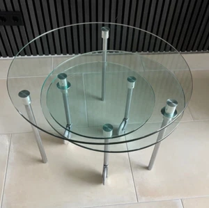 Cocoon Design ~ Couchtisch Beistelltisch mit schwenkbaren Glas Ebenen - Bild 1 von 7