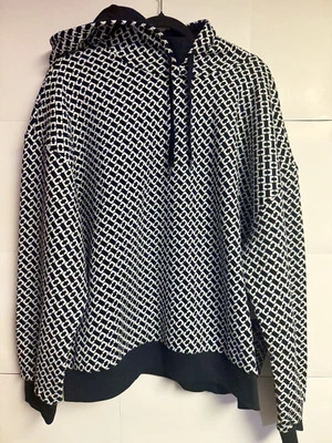 Sudadera con capucha Skechers Diane Von Furstenberg Skech-Sweats Chainlink negra blanca 2XL Foto 1 de 4