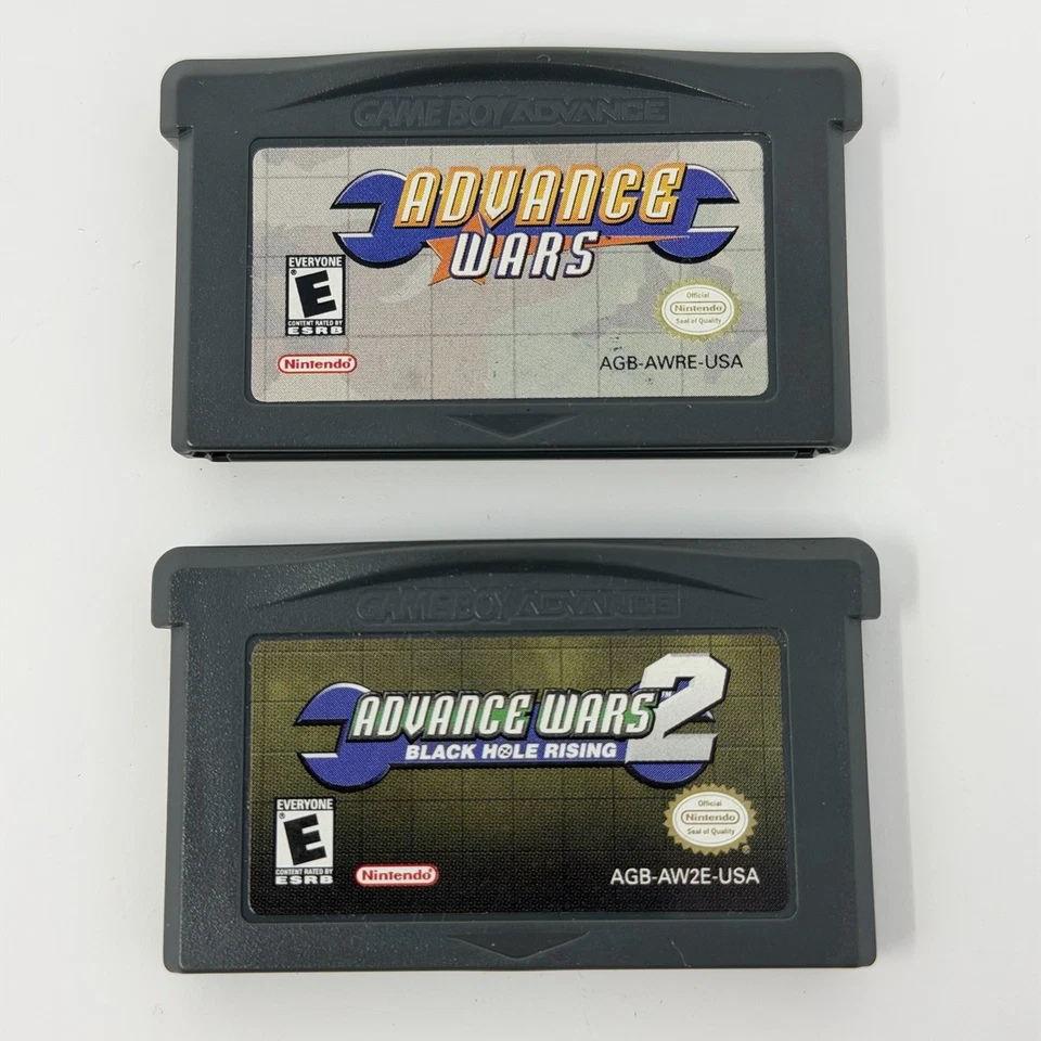 Advance War + Advance Wars 2 Black Hole Rising Nintendo GBA Authentic Tested - Image 1 of 4