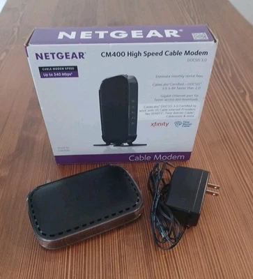 Netgear CM400 High Speed Cable Modem DOCSIS 3.0 340 Mbps - Image 1 of 4