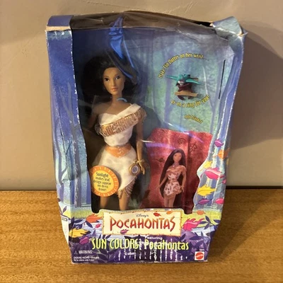 Muñeca de colección Mattel Disney 1995 Pocahontas Sun Colors juguete #13328 de colección nueva en caja Foto 1 de 4