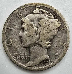 1919 D Mercury Dime VG You Grade It! 90% Silver Type Coin Free ship! - Picture 1 of 4
