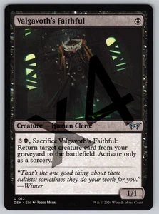 x4 Valgavoth's Faithful U Duskmourn: House of Horror 121 NM Creature — Humane Cl - Picture 1 of 2