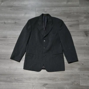 Giacca tuta vintage Marks & Spencer blazer uomo 44 med misto lana grigio antracite - Foto 1 di 16