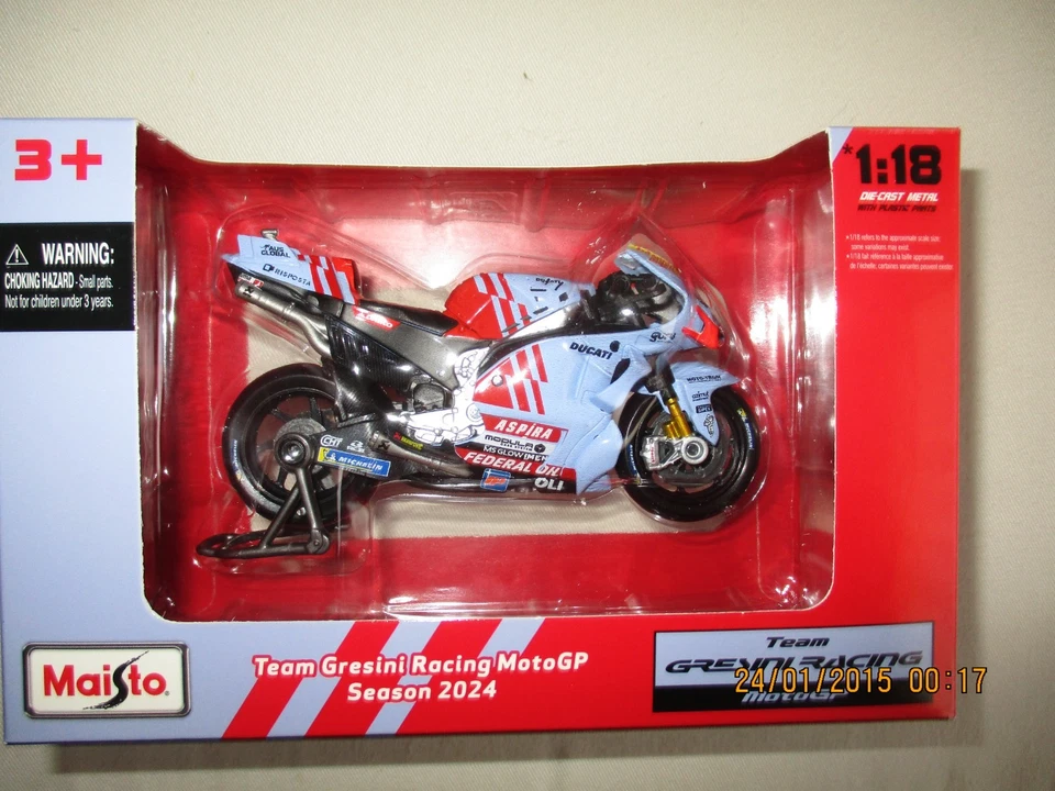 MINIATURE MOTO GP 500 DUCATI DESMOSEDICI TEAM GRESINI 2024 MARC MARQUEZ   1/18° - Photo 1/4