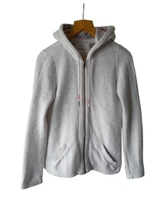 Felpa donna Fat Face con cappuccio e zip avorio naturale taglia 8 tasche con cappuccio coulisse - Foto 1 di 5