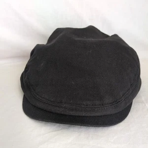 Gorra plana Stetson sombrero de conductor newsboy cabbie negro lino para hombre L XL  - Imagen 1 de 11