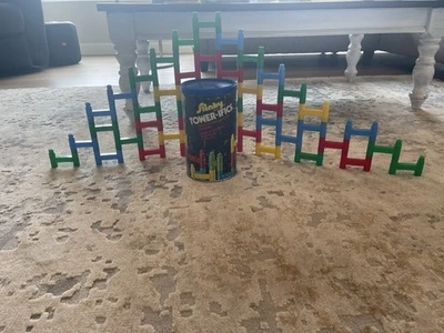 Vintage Slinky Tower-ifics Creative Building Toys Complete W Lid 45 Pieces!!! - Image 1 of 4