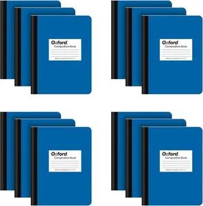 Oxford Composition Notebook 12 Pack, School Supplies, Notebooks for School, Jour - Picture 1 of 8