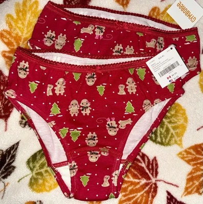 DE COLECCIÓN GYMBOREE NUEVO CON ETIQUETAS 2 PARES NOS PAN DE JENGIBRE NIÑA NAVIDAD ROPA INTERIOR Pequeña 5-6 Foto 1 de 2