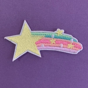 1pc comet shooting Star fantasy magic Embroidered Patch Iron space rainbow #1917 - Picture 1 of 1