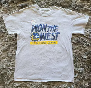 Maglia Golden State Warriors L grigia 2019 NBA Conference Champions ha vinto il West - Foto 1 di 11