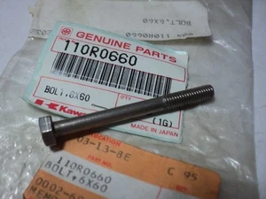 1982-85 Kawasaki JS550 JS 550 perno de escape 6x90 lote antiguo fabricante de equipos originales # 110r0660 - Imagen 1 de 1
