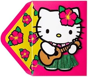 PAPYRUS Hula Hello Kitty Blank Inside Card - Picture 1 of 3