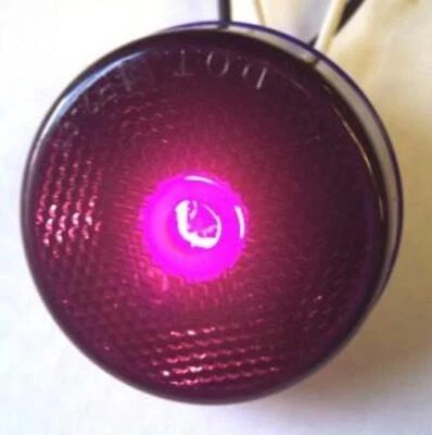 Lente púrpura claro bombilla única sellada incandescente 2 1/2" redonda GG#80718 cada una Foto 1 de 4