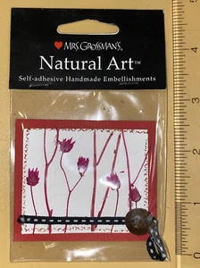N.O.S. Mrs Grossman’s NATURAL ART  “FLOWERS WITH BUTTON ” Sticker Embellishments - Bild 1 von 8