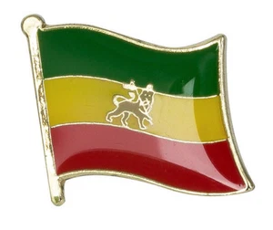 ÄTHIOPIEN LÖWE von JUDA / RASTA Flagge Anstecknadel Anstecker hochwertig glänzend Emaille  - Bild 1 von 3