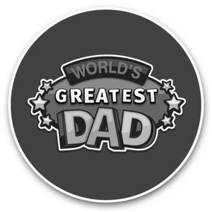 2 x Vinyl Stickers 20cm (bw) - World's Greatest Dad Father's Day #41374 - Bild 1 von 8