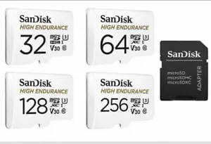 SanDisk 32GB 64GB 128GB 256GB microSD Carte Mémoire security Dash Cams 4K U3 FR - Photo 1 sur 10