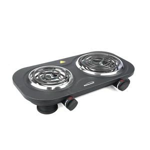 1,500-Watt Double Electric Burner (Black) - Picture 1 of 12
