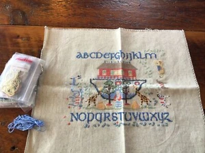 Noah’s Ark Sampler Cross Stitch -PARTIALLY FINISHED Floss-A-Way Unfinished - Picture 1 of 5