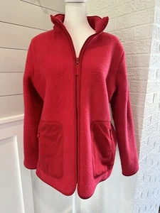 Chaqueta polar Talbots para mujer talla M roja Sherpa polar mangas largas - Imagen 1 de 7