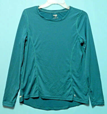 Camiseta Feminina Danskin Now Gola Redonda Manga Longa Verde Tamanho Médio - Imagem 1 de 4