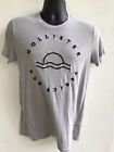 Hollister T Shirt Mens Small Gray With Blue Embrioder