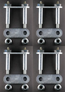 4 Wet Bolt Kit RV Trailer Suspension Replacement Tandem Axel Spring Shackle Link - Bild 1 von 6