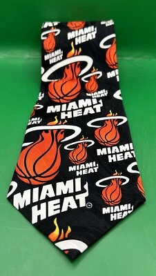 Vintage Alexander Lloyd Miami Heat Logo NBA Basketball Necktie Tie EUC Foto 1 de 3