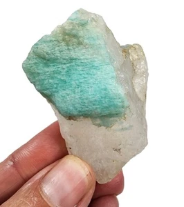 Amazonite with Quartz Natural Crystal Brazil 58.6 grams - Picture 1 of 3