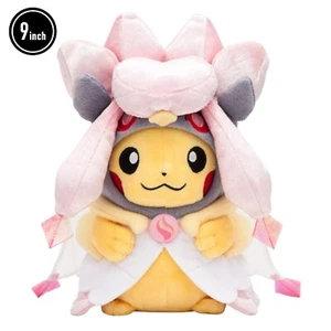 Pokemon Center Original Pikachu Wearing Mega Diancie Poncho Plush Toy Near Mint - Picture 1 of 5