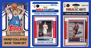 2025-26 2026 Topps Detroit Pistons NBA Team Set + 2024 2023 Panini Hoops Cade Cu - Picture 1 of 2