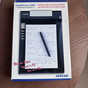 ACECAD DigiMemo A501 Digital Notepad Pen - NEW OPEN BOX - Paper To Digital VTG - Picture 1 of 12
