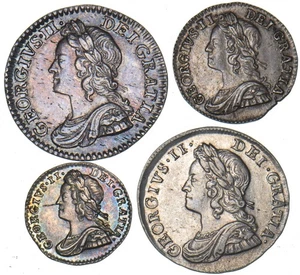 1746 Maundy Set - George II British Silver Coins - Very Nice - Picture 1 of 2