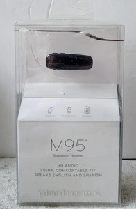 Plantronics M95 Wireless Bluetooth Headset HD Audio Cell Phone USB Black Sealed - Photo 1 sur 5