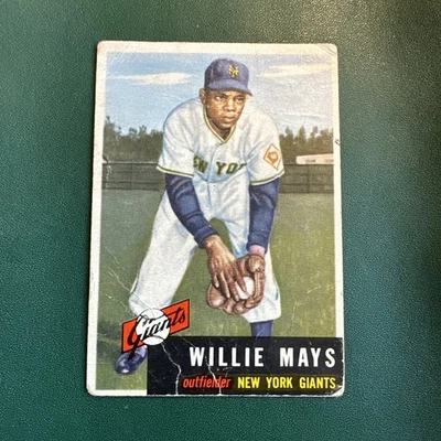1953 Topps - Willie Mays #244 mal estado... pliegues Foto 1 de 4
