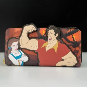 Loungefly Disney BEAUTY AND THE BEAST Belle Gaston Zip Wallet Cosplay NWT - Picture 1 of 3
