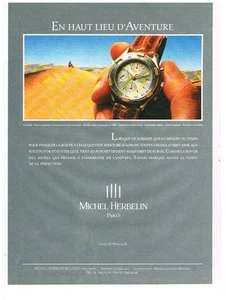 PUBLICITE ADVERTISING 1993 MICHEL HERBELIN collection SAFARI montres - Picture 1 of 1