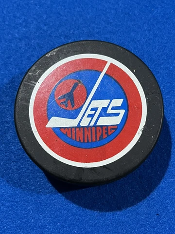 Vintage Winnipeg Jets Viceroy Souvenir Hockey Puck NHL Cover